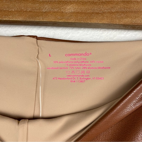 NWT Commando Faux Leather Legging in Cocoa Size Large - Picture 8 of 12